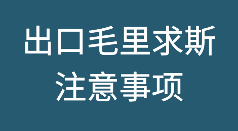出口毛里求斯注意事项