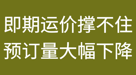 即期运价“撑不住”？预订量大幅下降，船公司“降价抢客户”？