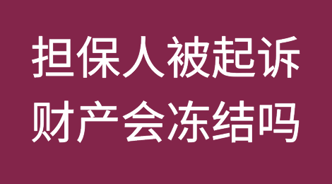 担保人被起诉财产会冻结吗