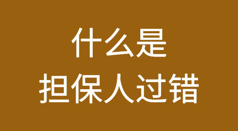 什么是担保人过错