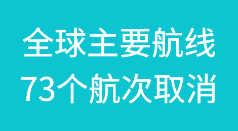 全球主要航线中73个航次被取消！（附停航跳港汇总）