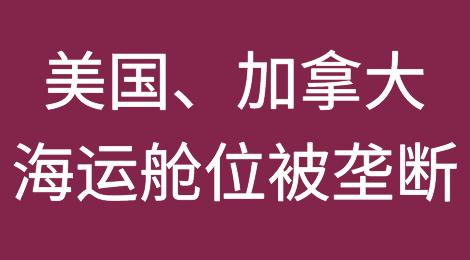 美国、加拿大海运航线80%的舱位被大公司“包圆”！