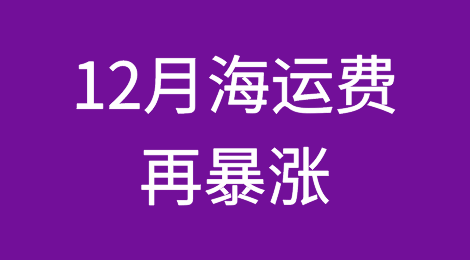 上央视了！12月海运费再暴涨！这些港口，运价翻10倍！一舱难求！