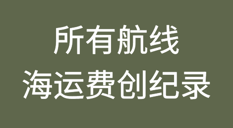 海运费：几乎所有航线都创下了新纪录！