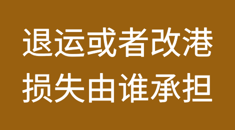 货主在货物运输途中要求退运或者改港，造成的损失该由谁承担？