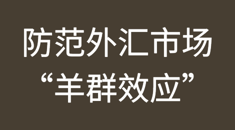 防范外汇市场顺周期行为引发“羊群效应”