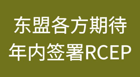东盟各方期待年内签署RCEP
