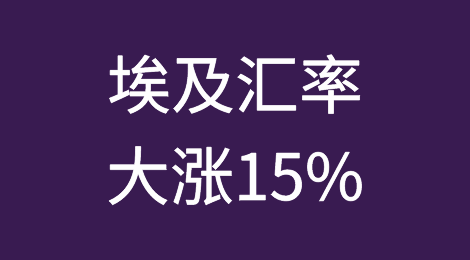 预警：埃及突然宣布汇率大涨15%，警惕弃货或者拒付货款