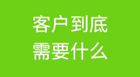 客户到底需要什么，仅仅只是用细节？