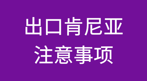 出口各国注意事项——肯尼亚