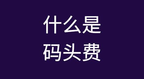 What is wharfage?什么是码头费？