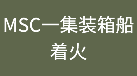 突发！MSC一集装箱船着火！