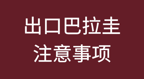 出口各国注意事项——​巴拉圭
