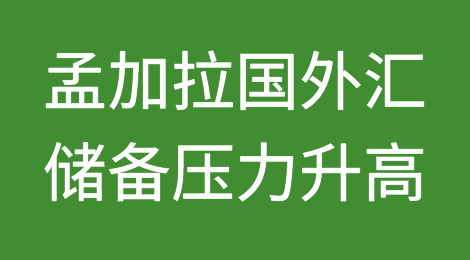 11亿美元的进口账单支付进一步增加了孟加拉国外汇储备的压力