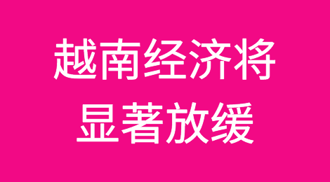 越南经济将显著放缓