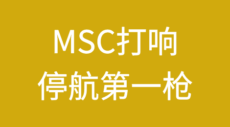 黄金周+维持运价！MSC打响停航第一枪