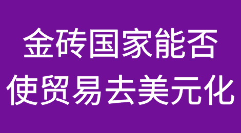 金砖国家扩容，但该集团能否使贸易去美元化？