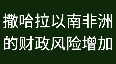 外部和国内融资限制表明撒哈拉以南非洲的财政风险日益增加
