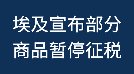埃及宣布：对部分必需品暂停征收关税六个月