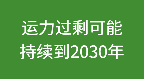 运力过剩可能持续到2030年，或更长时间