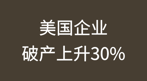 美国法院统计数据显示，企业破产上升30%