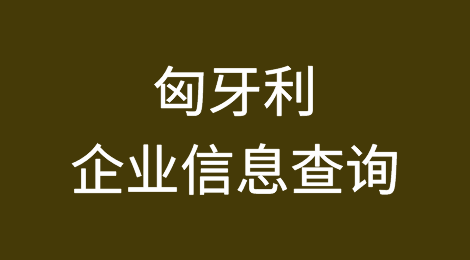 如何在线查询匈牙利企业的信息丨匈牙利企业注册登记信息查询的方法