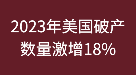 2023年美国破产数量激增18%，预计2024年将再次上升
