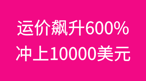 亚欧航线集装箱运价飙升600%，已冲上10000美元