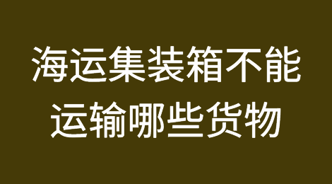 海运集装箱不能运输哪些货物？