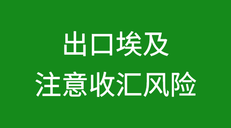 外汇收入大降！神仙打架，埃及受难，注意收款风险