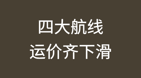 四大航线运价齐跌！美西、欧线大跌一成