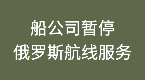 这家船公司暂停俄罗斯航线服务