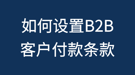 如何设置B2B客户付款条款