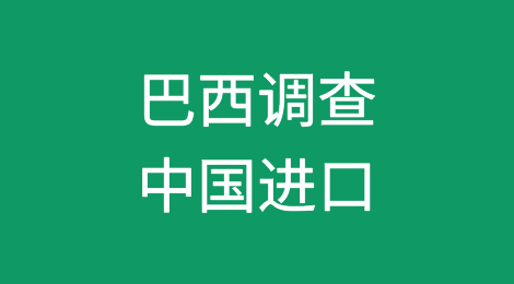 中国金砖国家伙伴巴西调查中国进口