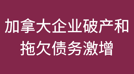 加拿大企业破产和拖欠债务激增