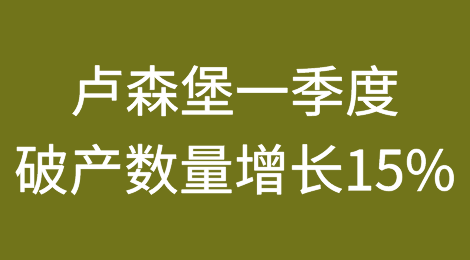卢森堡今年第一季度破产数量增长15%