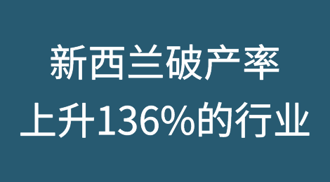 新西兰破产率上升136%的行业