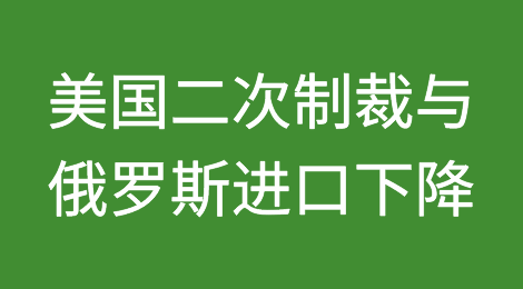 美国二次制裁与俄罗斯进口下降