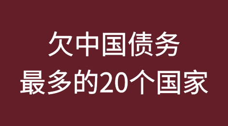 欠中国债务最多的20个国家排名