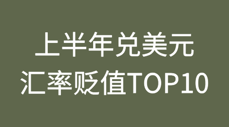 2024年上半年兑美元汇率贬值TOP10货币及其原因分析