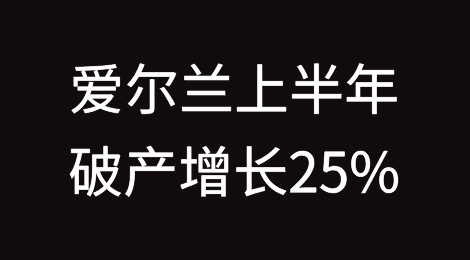 爱尔兰2024年上半年破产增长25%