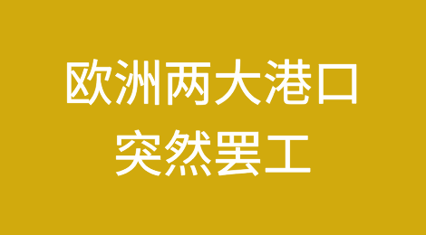 欧洲两大港口突然罢工！船公司、货代紧急通知！