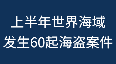 上半年世界海域发生60起海盗案件
