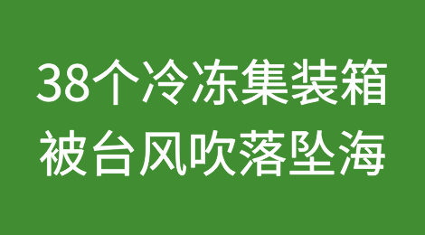 38个冷冻集装箱被台风吹落坠海