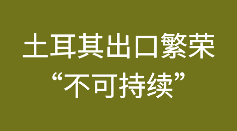 土耳其出口繁荣“不可持续”，企业亏本销售