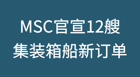 MSC官宣12艘19000标箱集装箱船新订单