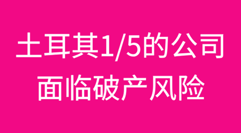 土耳其每5家公司中就有1家面临破产风险