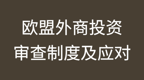 欧盟外商投资审查制度及应对——以德国为例