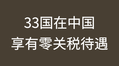 12月1日起，这33国将在中国享有零关税待遇！
