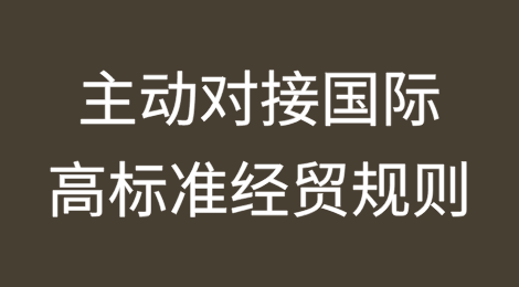 主动对接国际高标准经贸规则